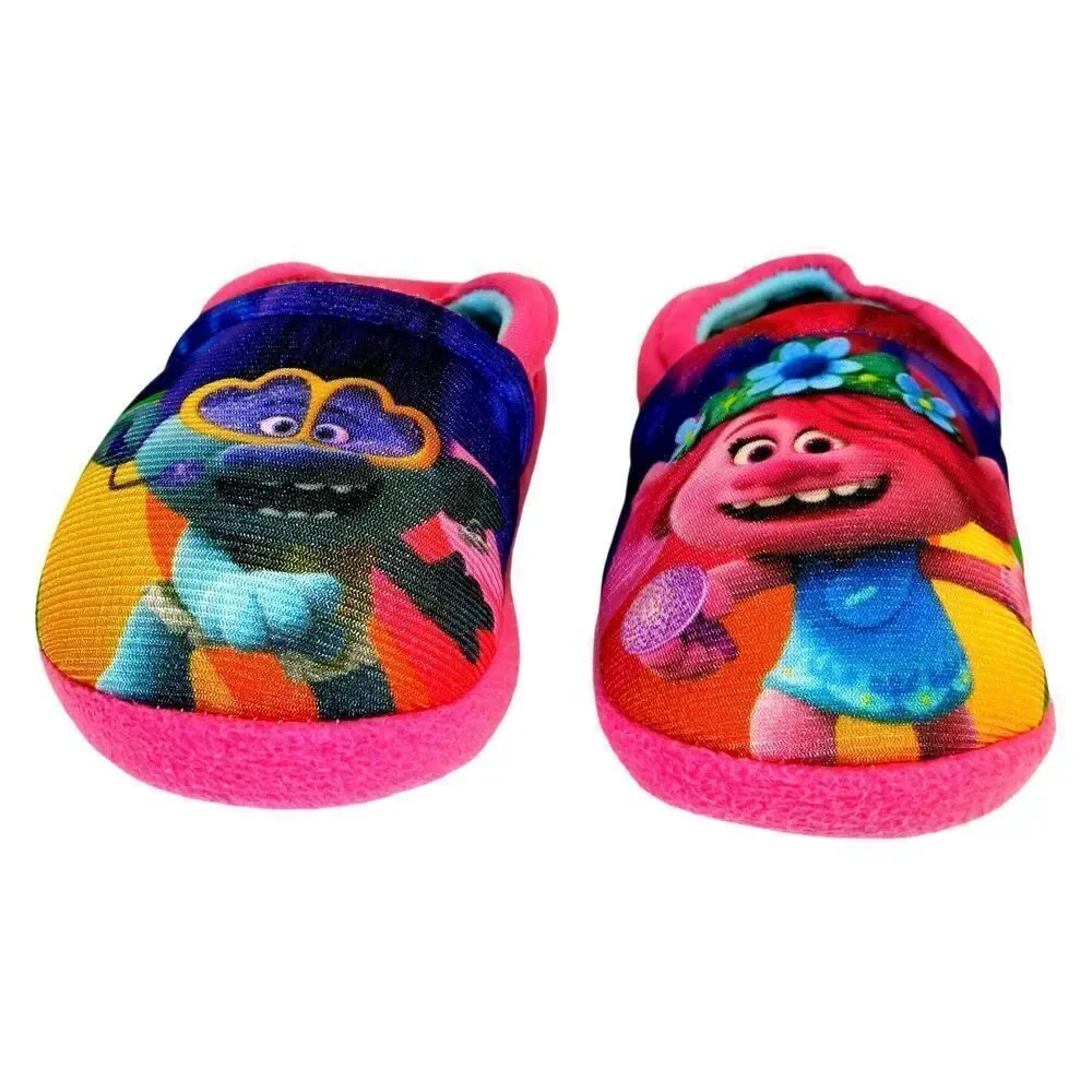 Trolls World Tour Girls Pink Slippers - Size 9/10